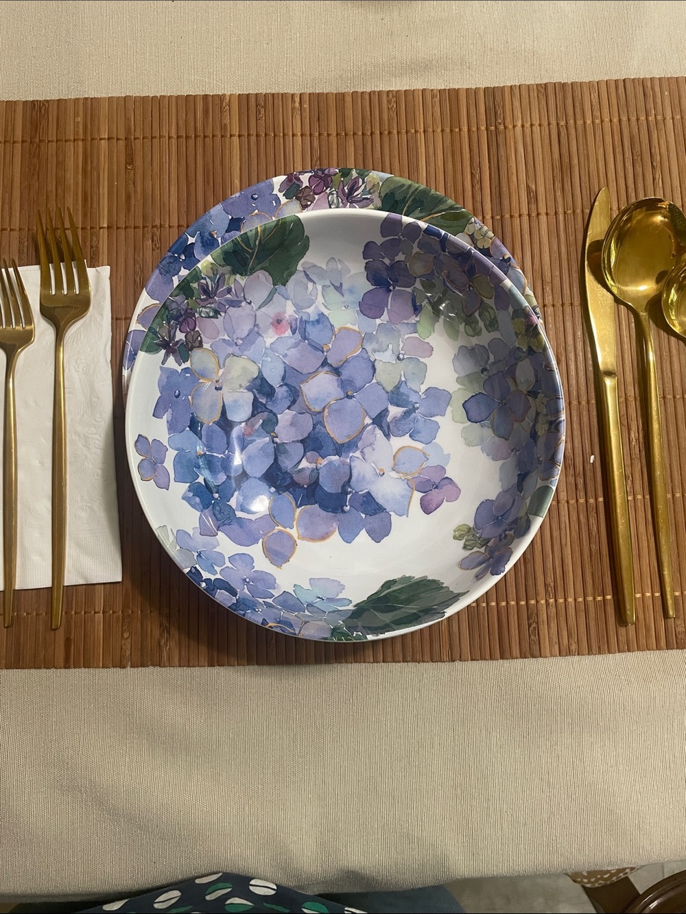 Floral Hydrangea Plates - Elegant Home Dining